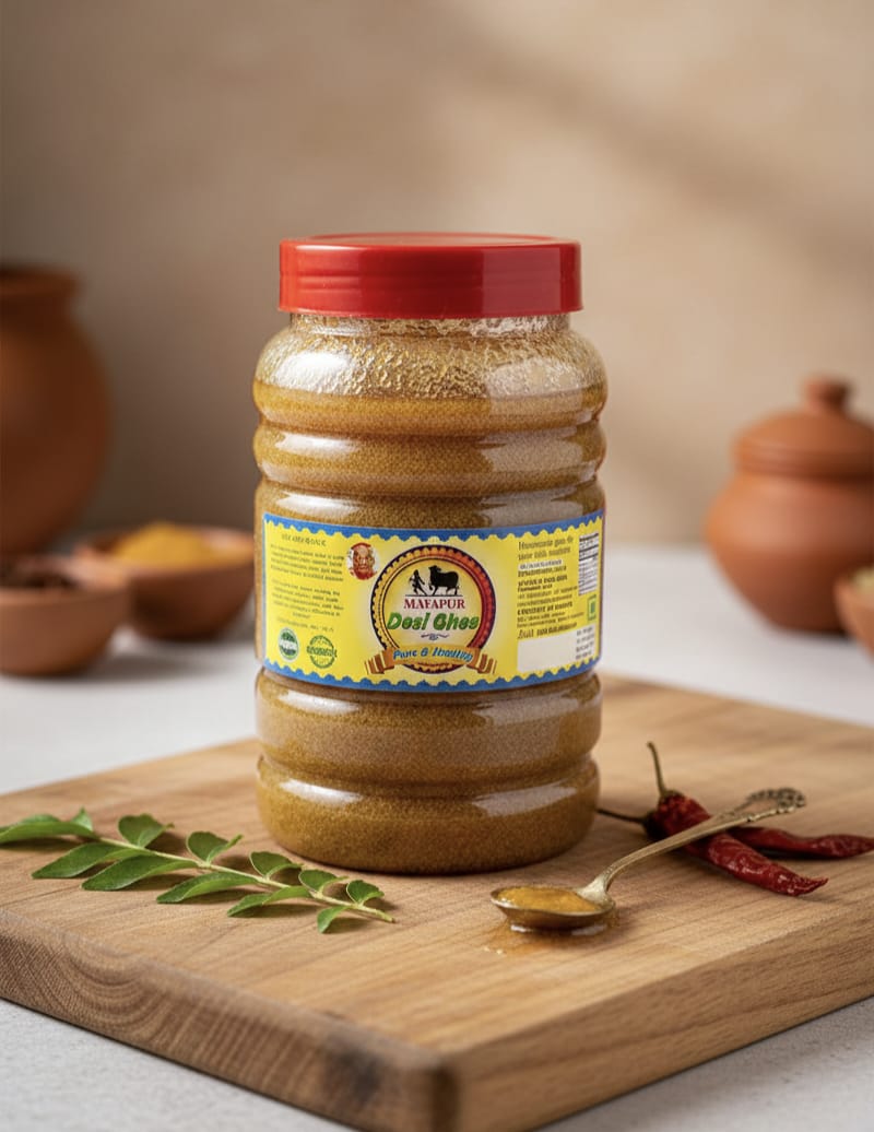 Mayapur Pure Desi Ghee – 1 Litre | Traditional Bilona Method | 100% Natural & A2 Cow Ghee