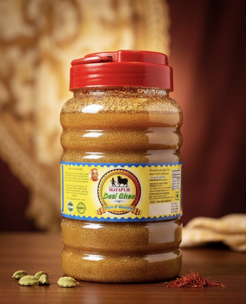 Mayapur Pure Desi Ghee – 1 Litre | Traditional Bilona Method | 100% Natural & A2 Cow Ghee